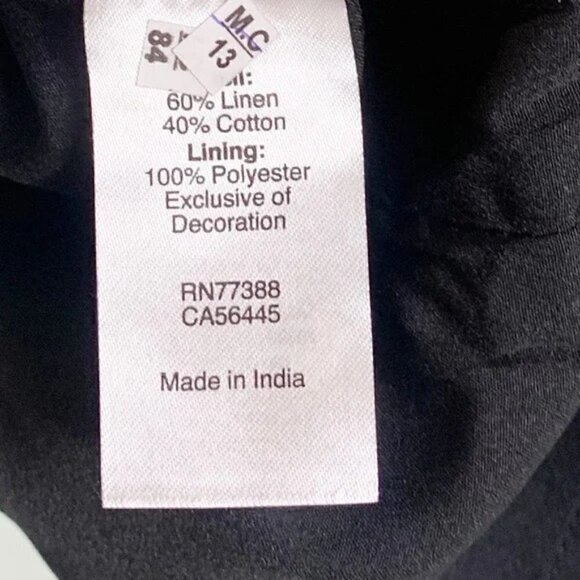 J. Crew Sleeveless Embroidered Linen Cotton Mini Dress In Black & White Size M - Picture 4 of 5